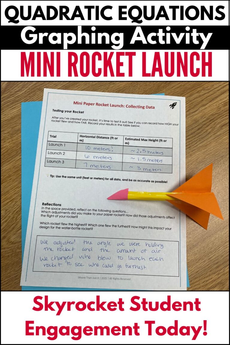 My Favorite Project: Blasting off with Rockets + Real World Quadratic ...