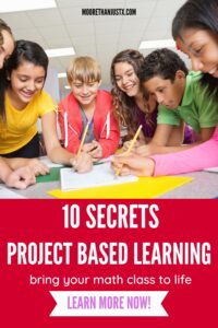 10 secrets to project based learning in math class